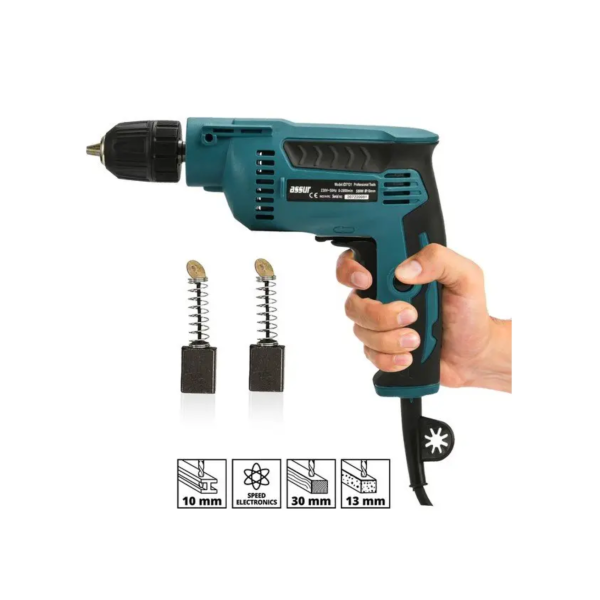 Assur Profesional Elektrikli 580W 10 Mm Matkap Mavi Model: ID7131