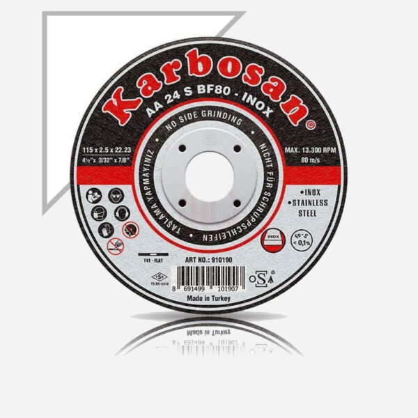 Karbosan 115X1.0X22.23 Inox Paslanmaz Çelik Ince Kesme Diski