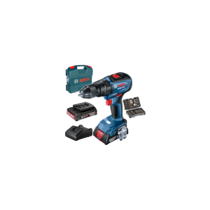 Bosch Gsb 18V-50+AC+CC Akülü Darbeli Vidalama+ 43 Parça Set